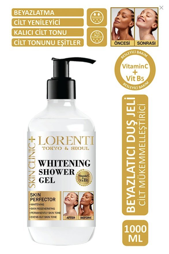Lorenti.jpg Gel douche éclaircissant, illuminateur et unifiant le teint LORENTI 1000 ml – Image 2