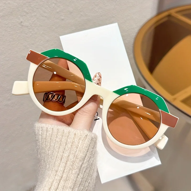 Ins populaire mode ronde femmes Punk lunettes de soleil rétro Rivets hommes tendance lunettes de soleil dégradé nuances UV400